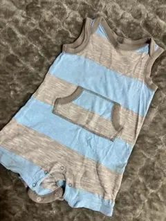 オールドネイビー 6-12m ボーダーロンパース