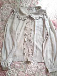 Ank Rouge♡くすみピンクフリル付きブラウス