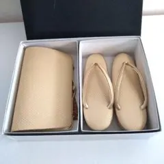 和装 草履 ＆ バッグセット　ゴールド