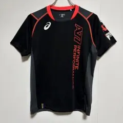 asics A77 アシックス 半袖Tシャツ 黒×グレー Sサイズのサムネイル