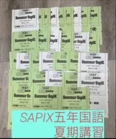 SAPIX 小学5年 国語 夏期講習 サマーサピックス - メルカリ