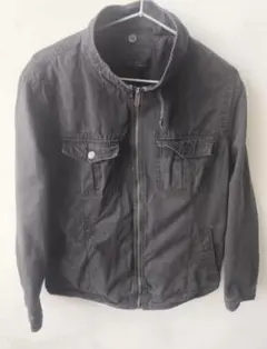 ダークグレー ジッパー付きジャケットS