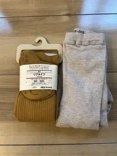 無印良品 ベビー リブタイツ 2個セットのサムネイル