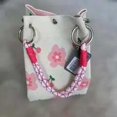 花柄キャンバスショルダーバッグ