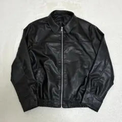 ZARA フェイクレザー ブルゾン 黒 L