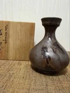 韓国人間文化財『趙誠主』作 耳付花入 陶器 花瓶 共箱付き - メルカリ