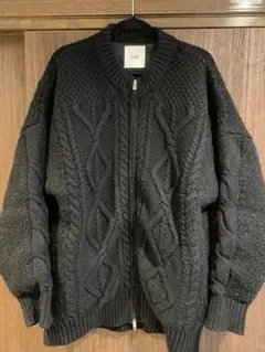 CLANE HOMME ブラック ニットジャケット