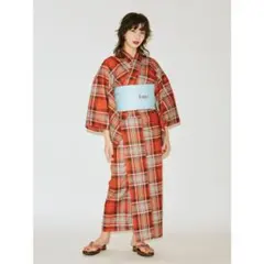 ジュエティjouetie ジャパン浴衣 市松模様 浴衣帯セット - メルカリ