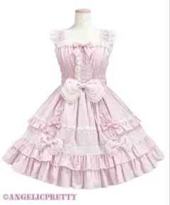 Angelic Pretty Heart胸あて付スカートラベンダー - メルカリ