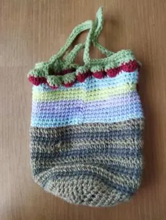 多色編みトートバッグ