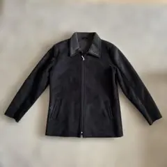 【美品】ムートン調 ボアコート メンズ M ブラック