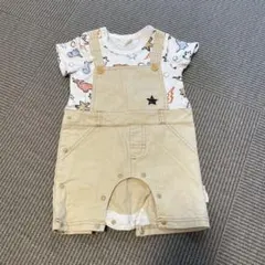 First Closet ベージュ オーバーオール 80のサムネイル