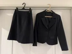 【卒業式ママ】紺スーツセット（ジャケット・フレアスカート）