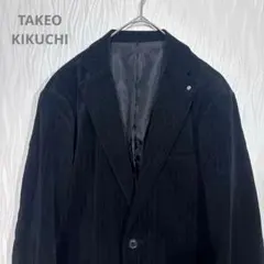 タケオキクチ ジャケット 黒 ストライプ テーラードジャケット ベロア調 4