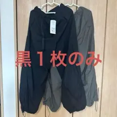 パッカブルオーバーパンツ　ブラック