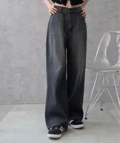 WEGO/【25年春夏新作】ストレートデニムパンツ　Sサイズ