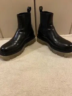 ZARA クリアソール サイドゴアブーツ ブラック 黒 25.5 厚底 41