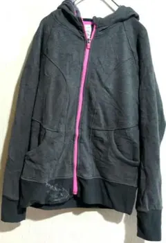 海外古着✨ATHLETA グレー ピンク フルジップパーカー【 XL】/14
