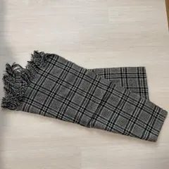 ブラック・ホワイト 千鳥柄ストール