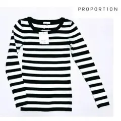 【新品タグ付き】proportion ボーダー ニットサイズ2