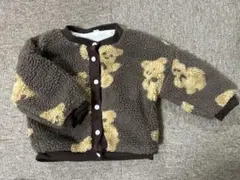クマ模様 ボアアウター 90cm
