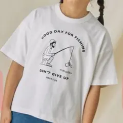 FOV ホワイト　フィッシングデザインTシャツ S 90-100cm 新品未使用