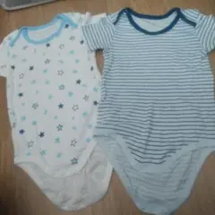 ロンパース 2枚セット 星柄 ストライプ95cm2枚