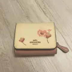 COACH 花柄 三つ折り財布
