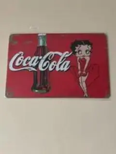 Coca-Cola ベティ・ブープ ブリキ看板
