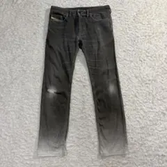 人気　DIESEL THANAZ W28 グラデーション クラッシュ加工デニム