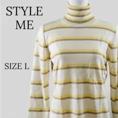 STYLE ME スタイルミー 長袖 ニット タートルネック ボーダー L