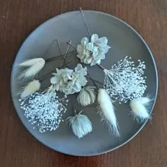 MU 髪飾り 造花　プリザーブドフラワー 紫陽花 かすみ草 結婚式 卒業式 和装