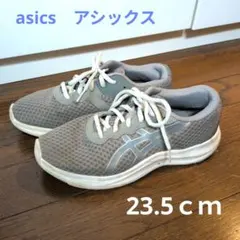 アシックス ASICS 23.5cm グレー メッシュ スニーカー