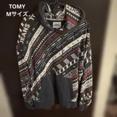 TOMMY JEANS 幾何学模様 パーカー M