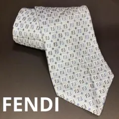 933 FENDI ストライプ柄 FF ロゴ ズッカ シルク 総柄 ネクタイ - メルカリ