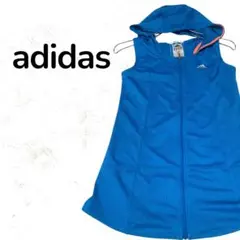 【人気】adidas ノースリーブ シャツ S ブルー CLIMALITEのサムネイル