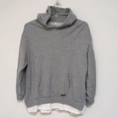 グレー フード付き スウェットパーカー