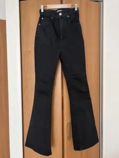 MOUSSY MVSフレアデニム　ブラック　24インチ