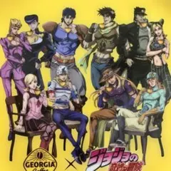 数量限定ノベルティ　ジョージア×ジョジョの奇妙な冒険　メラニンプレート4枚セット