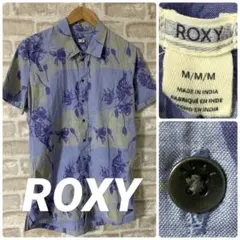 Roxy レディースM アロハシャツ　半袖シャツ　ロング　チュニック　ボタニカルのサムネイル