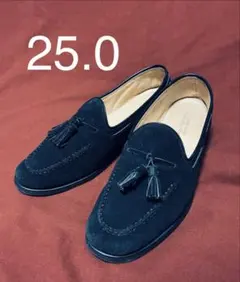 UNITED ARROWS スエード タッセル ローファー 黒 40 25.0のサムネイル