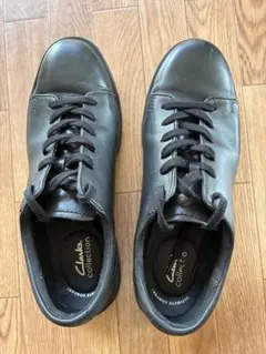 Clarks Collection ブラック革スニーカー