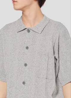 GELATO PIQUE HOMME グレー メンズ半袖カーディガン