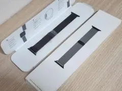 アップルウォッチ バンド ベルト ミラネーゼループ グラファイト 44