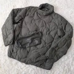UNIQLO ケース付ウルトラライトダウンウェーブキルトジャケット L カーキ
