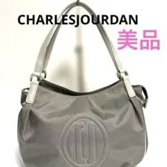 美品✨シャルルジョルダンCHARLES JOURDANロゴステッチ軽量バック