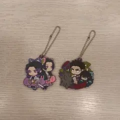 鬼滅の刃　キャラばんちょうこうラバーマスコット　胡蝶姉妹　悲鳴嶼&時透