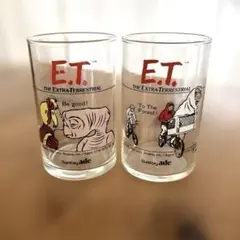 E.T. キャラクターイラスト コップ 2個セット