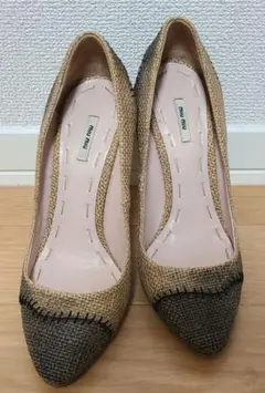 miu miu 麻 グラデーションパンプス 36のサムネイル