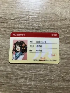 涼宮ハルヒの憂鬱 SOS展 生徒手帳風カードホルダー 学生証風カード